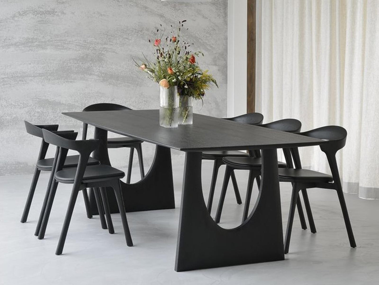 Bok 87-Inch Rectangle Dining Table in Black Oak