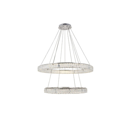 Elegant Lighting Monroe 42 Inch 1 Light Led Chandelier Cp414851