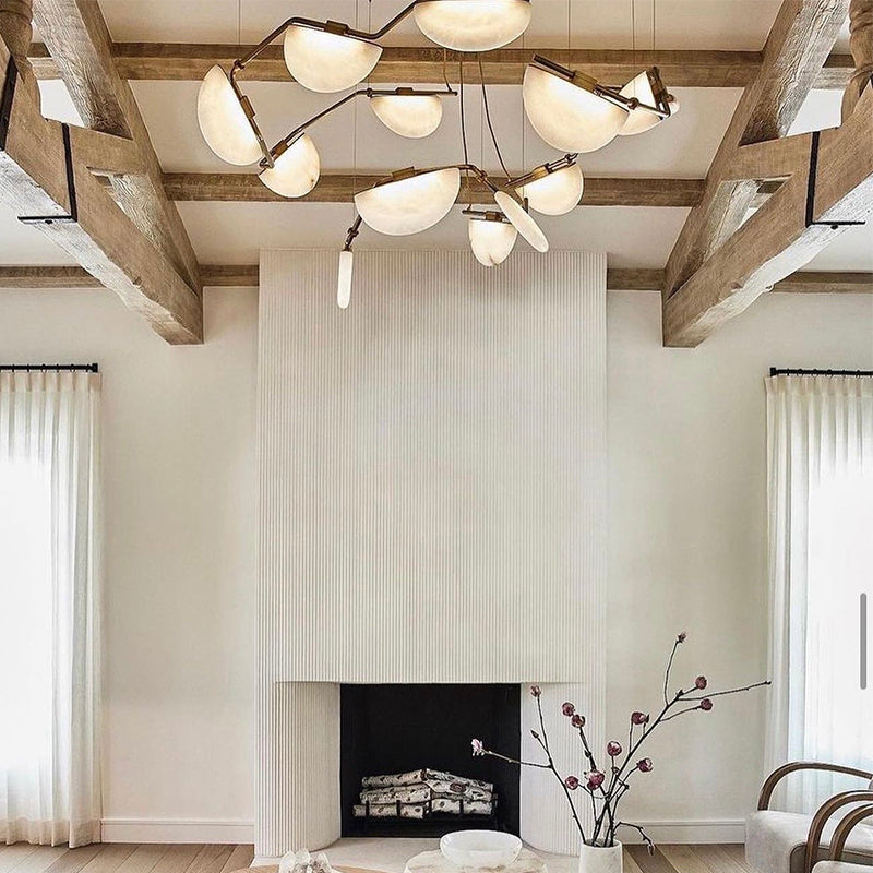 Alabaster Artistic Modern Chandelier for Bar Area
