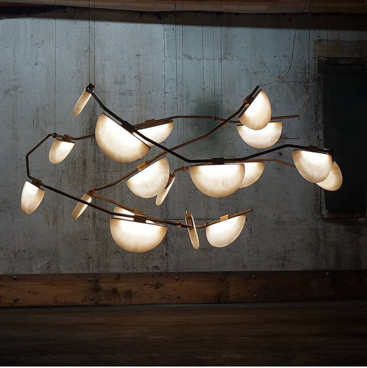 Alabaster Artistic Modern Chandelier for Bar Area