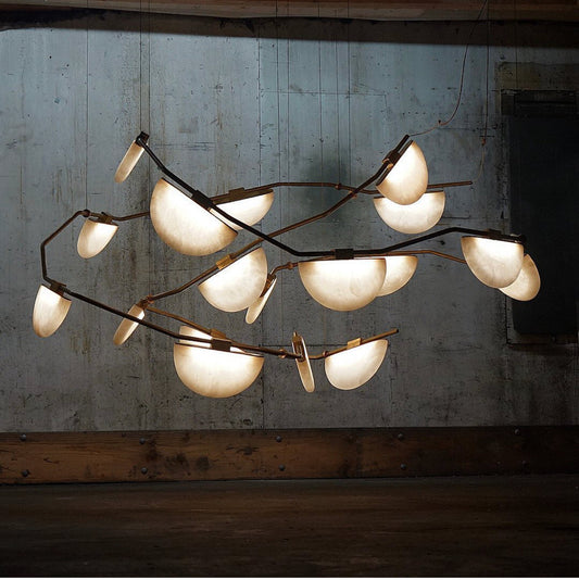 Alabaster Artistic Modern Chandelier for Bar Area