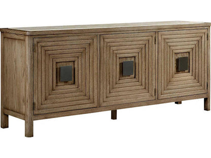 Monogram 84 Inch Oak Wood Sideboard in French Oak