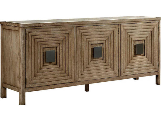 Monogram 84 Inch Oak Wood Sideboard in French Oak