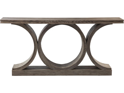 Monogram Rectangular Wood Console Table
