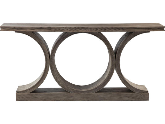 Monogram Rectangular Wood Console Table