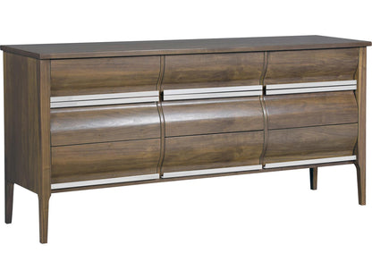 Monogram Heatherwood 9-Drawer Double Dresser in Brown Walnut