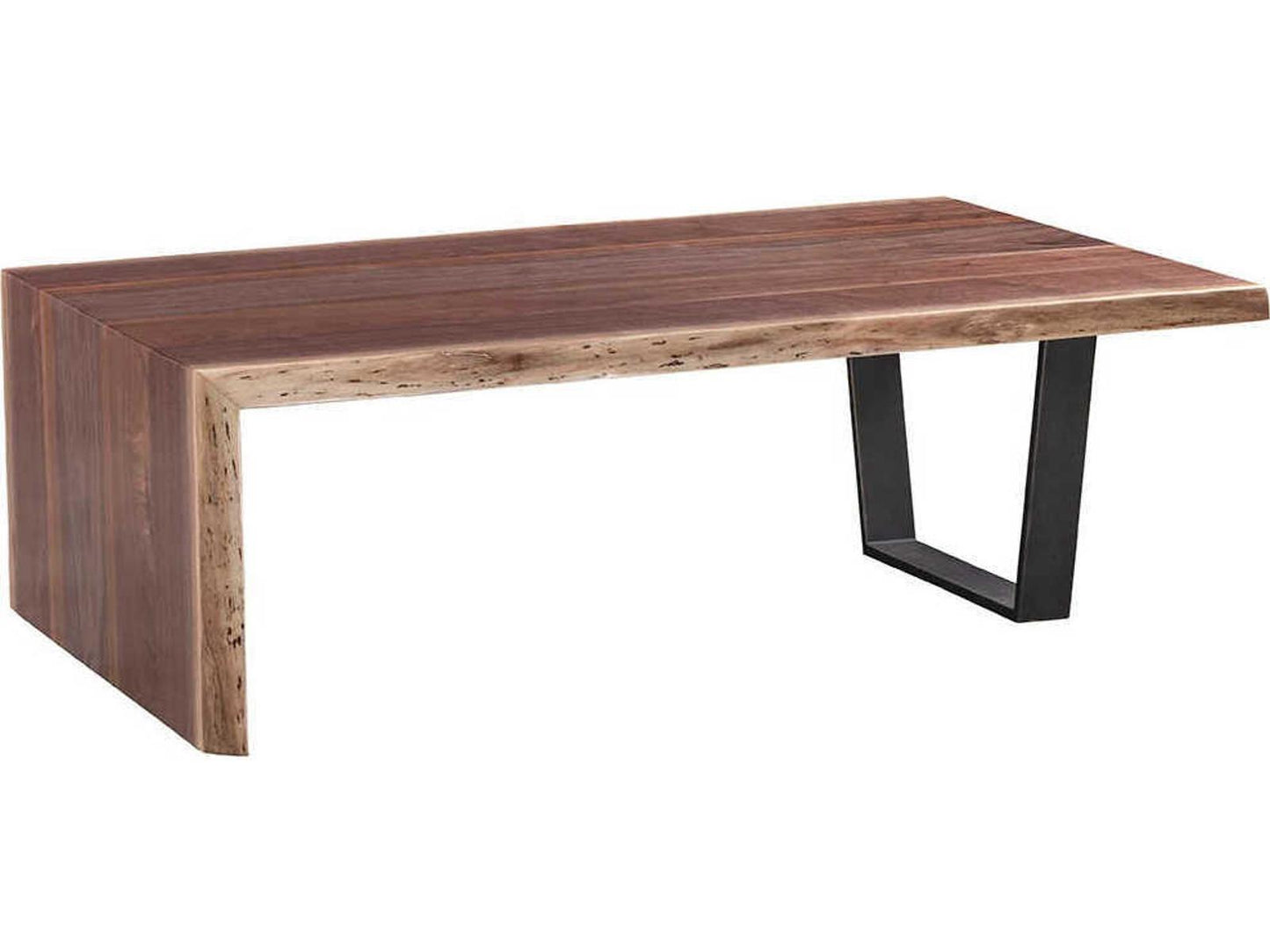 Live Edge Rectangular Walnut Wood Coffee Table