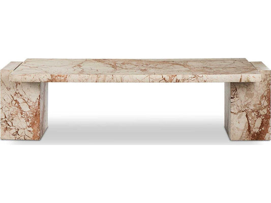 Element Rectangular Desert Taupe Marble Coffee Table