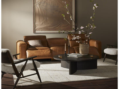Globetrotter Radley Power Recliner 3 - Piece Wide Brown Leather Sofa