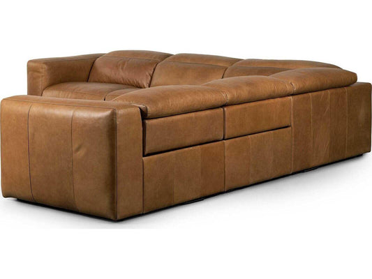 Globetrotter Radley 5 - Piece Reclining Brown Leather Sectional Sofa