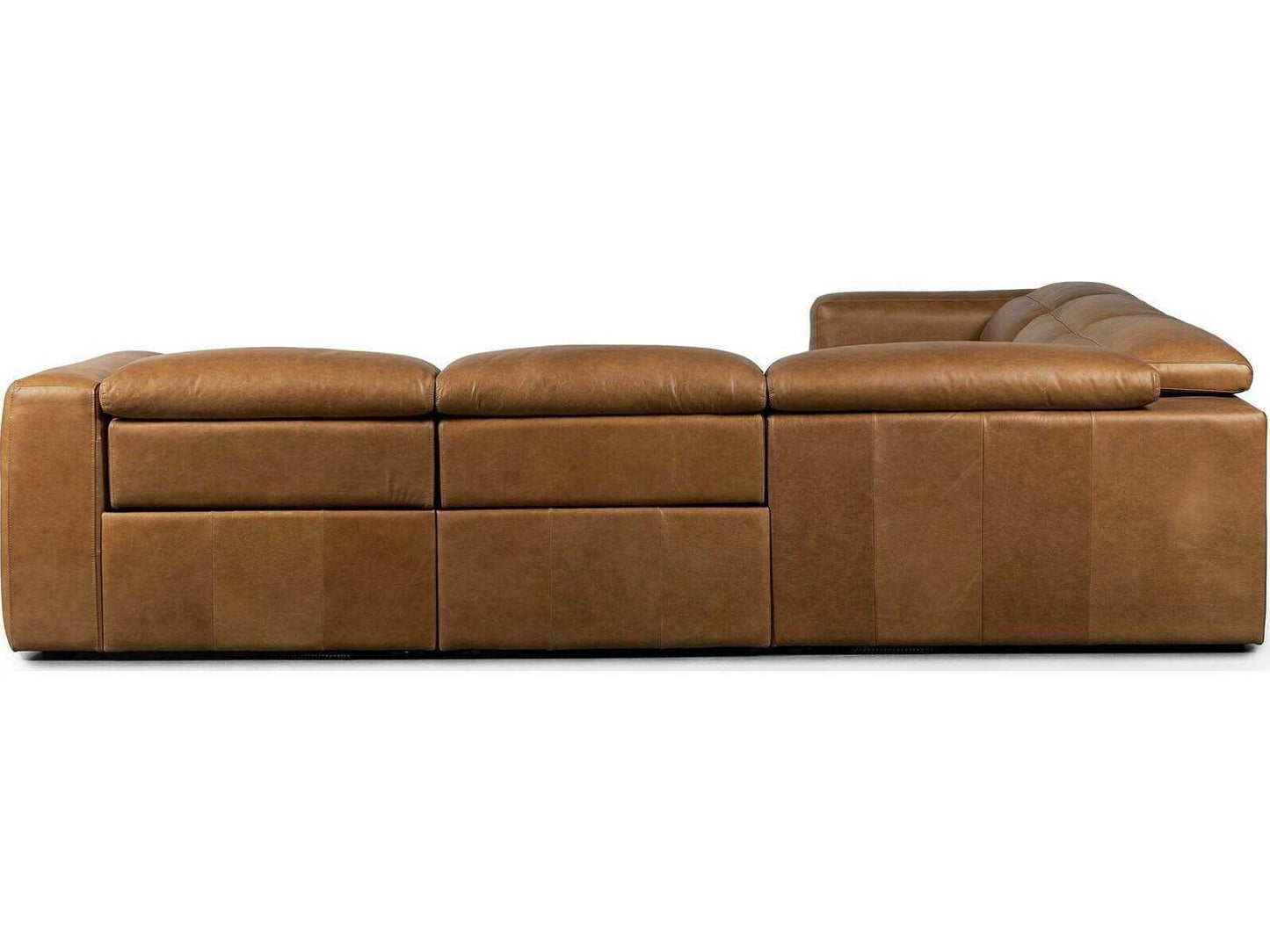 Globetrotter Radley 5 - Piece Reclining Brown Leather Sectional Sofa