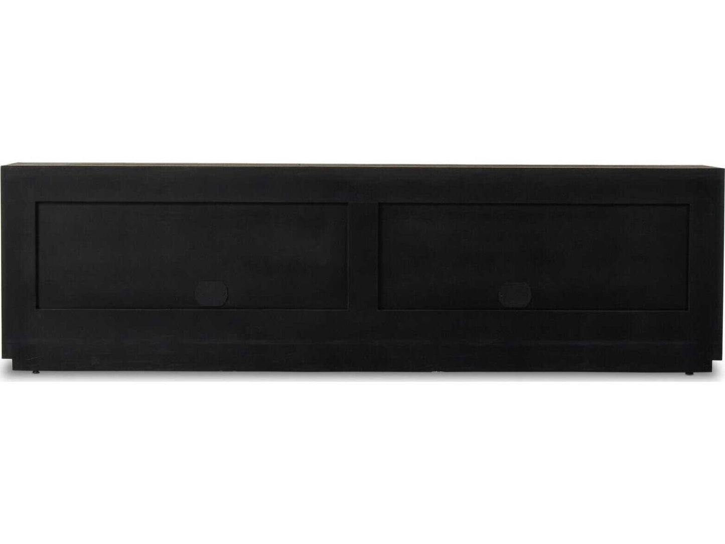 Wesson Abaso 94 Inch Media Console in Black Ebony Rustic Wormwood Oak