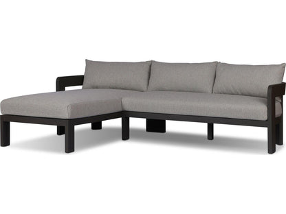 Pembrook 2-Piece Modular Outdoor Sectional Sofa in Concha Fog Olefin