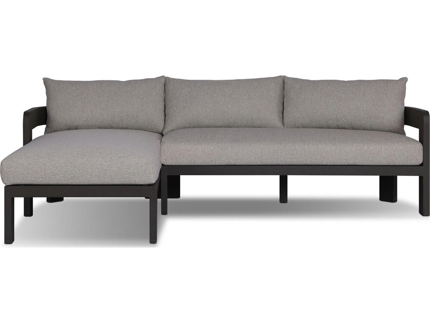 Pembrook 2-Piece Modular Outdoor Sectional Sofa in Concha Fog Olefin