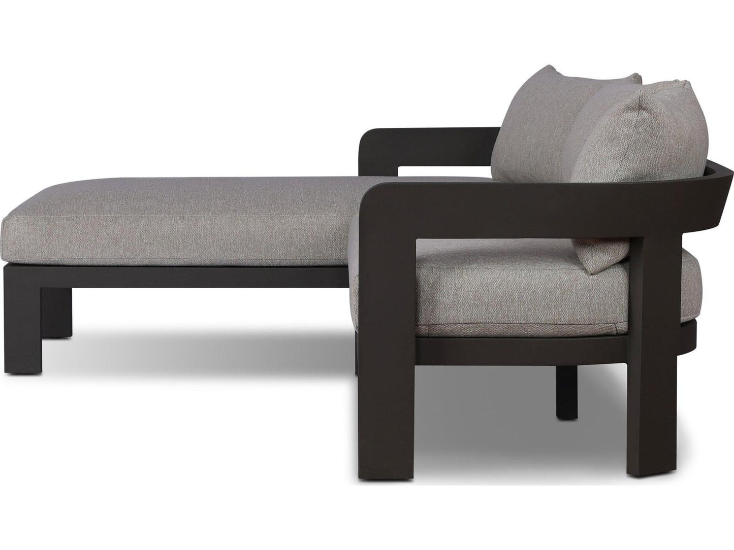Pembrook 2-Piece Modular Outdoor Sectional Sofa in Concha Fog Olefin