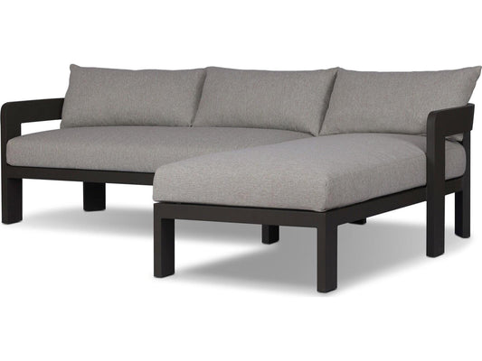 Pembrook 2-Piece Right Facing Outdoor Sectional Sofa in Concha Fog