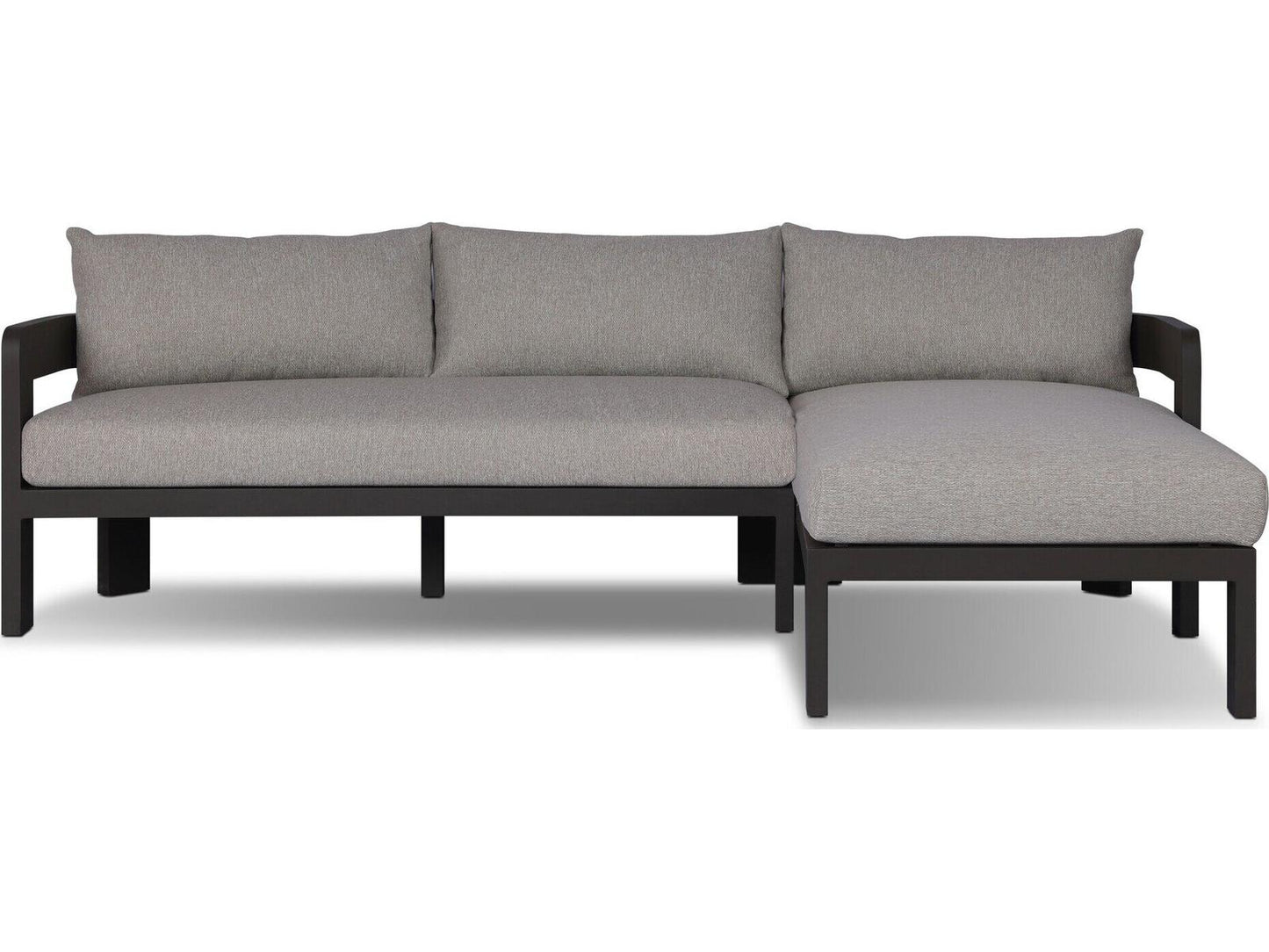 Pembrook 2-Piece Right Facing Outdoor Sectional Sofa in Concha Fog