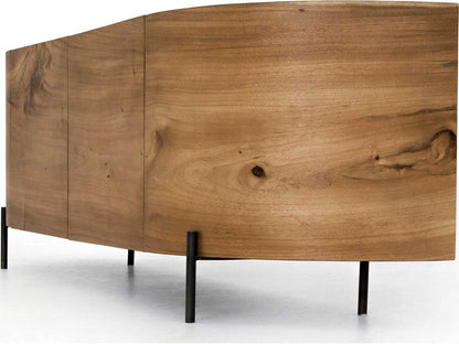 Wesson Lunas Console Table in Gold Guanacaste and Bronzed Iron
