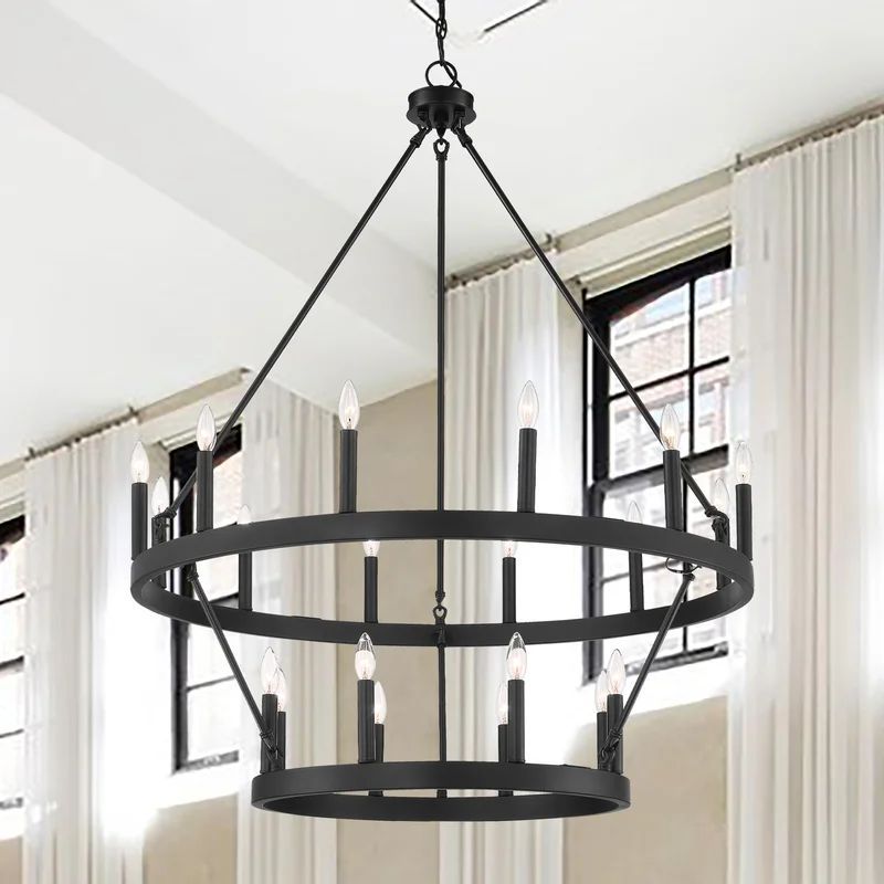 Camilor Vintage Candelabra 2-Tier Chandelier