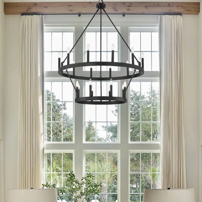 Camilor Vintage Candelabra 2-Tier Chandelier