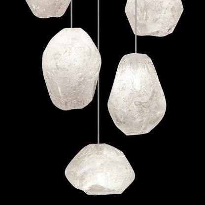 Fine Art Natural Inspirations 14" Clear Quartz Round Pendant