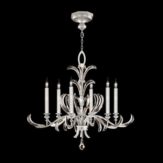 Fine Art Lamps Beveled Arcs 37 Inch 6 Light Chandelier Cp446750