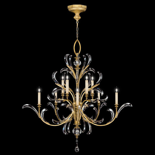 Fine Art Lamps Beveled Arcs 56 Inch 10 Light Chandelier Cp100248