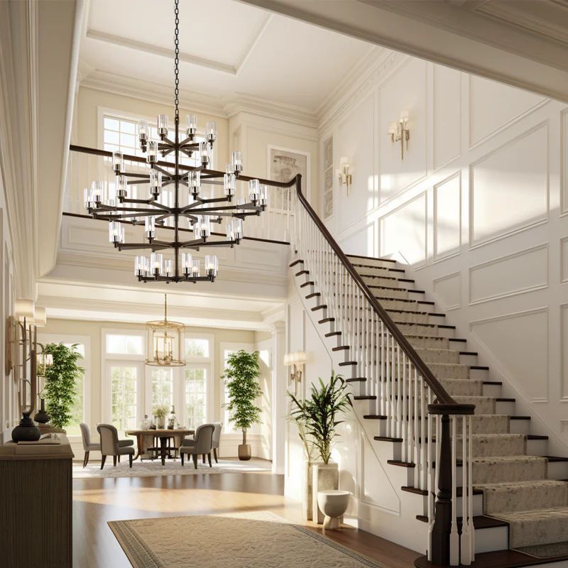 Foyer 5-Tier Crystal Chanderlier 70" W