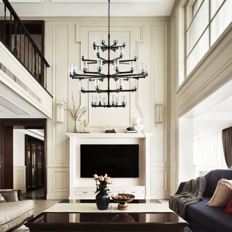 Foyer 5-Tier Crystal Chanderlier 70" W