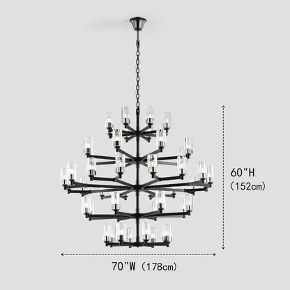 Foyer 5-Tier Crystal Chanderlier 70" W