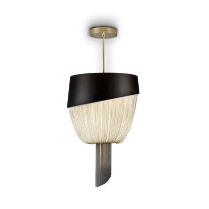 Modern Forever Chandelier, Oak, Aluminium Chain, Handmade Portugal by Greenapple