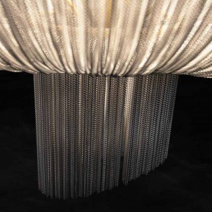 Modern Forever Chandelier, Oak, Aluminium Chain, Handmade Portugal by Greenapple
