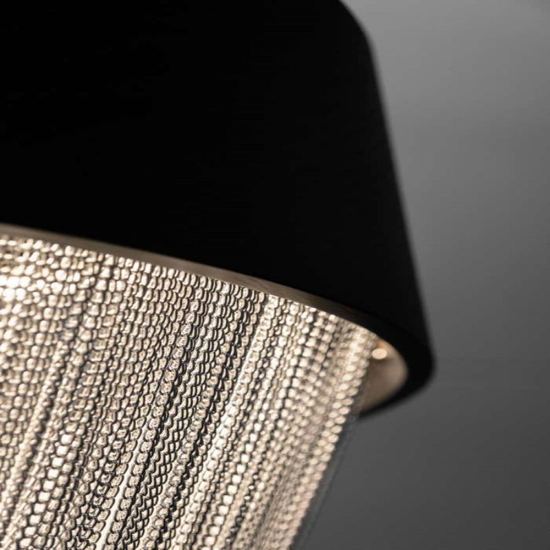 Modern Forever Chandelier, Oak, Aluminium Chain, Handmade Portugal by Greenapple