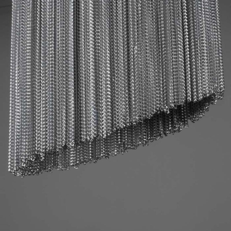Modern Forever Chandelier, Oak, Aluminium Chain, Handmade Portugal by Greenapple