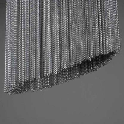 Modern Forever Chandelier, Oak, Aluminium Chain, Handmade Portugal by Greenapple