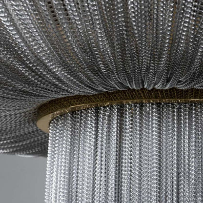 Modern Forever Chandelier, Oak, Aluminium Chain, Handmade Portugal by Greenapple