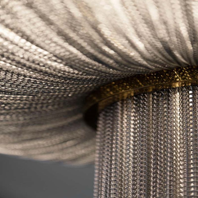 Modern Forever Chandelier, Oak, Aluminium Chain, Handmade Portugal by Greenapple