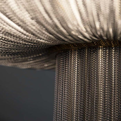 Modern Forever Chandelier, Oak, Aluminium Chain, Handmade Portugal by Greenapple