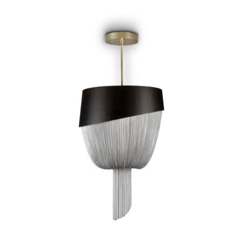 Modern Forever Chandelier, Oak, Aluminium Chain, Handmade Portugal by Greenapple