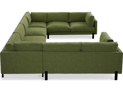 Silverlake 4-Piece U-Shaped Bastille Clover Green Fabric Sectional Sofa