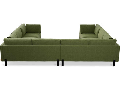 Silverlake 4-Piece U-Shaped Bastille Clover Green Fabric Sectional Sofa