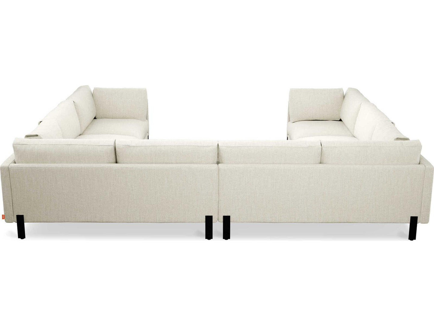 Silverlake 8-Seat U-Shaped White Fabric Sectional Sofa