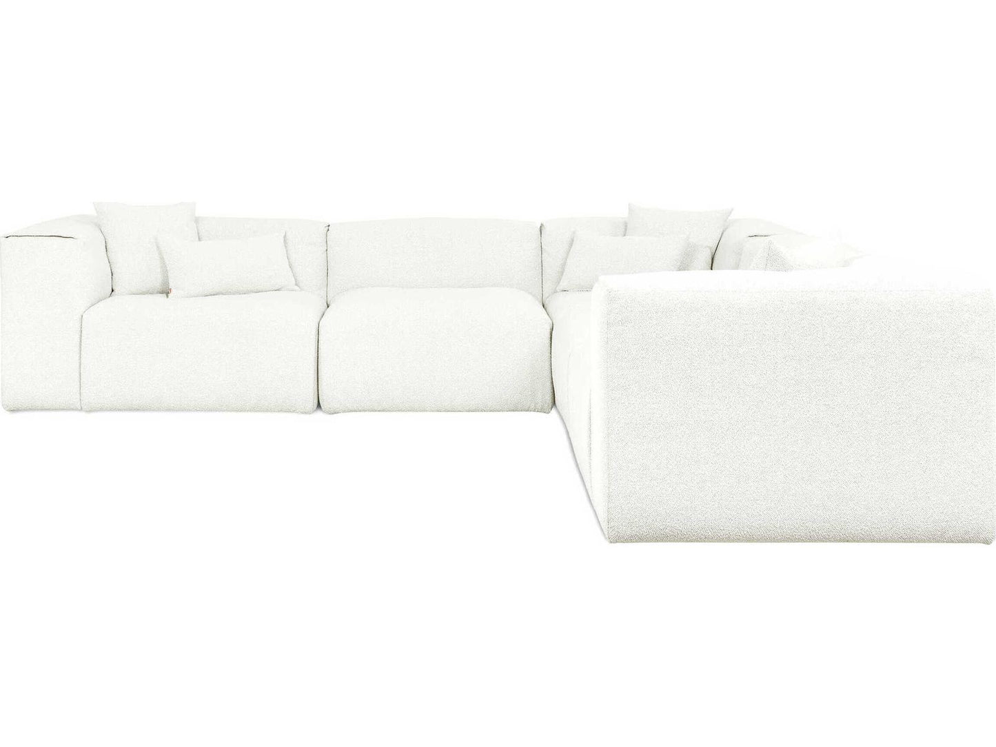 Nest 5-Piece Modular Sectional Sofa in Morris Bone Bouclé Fabric