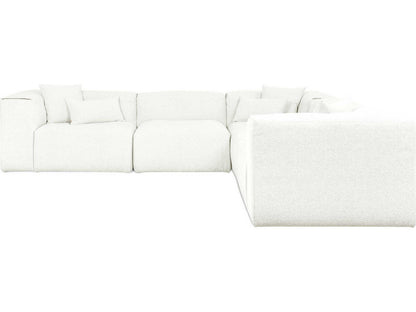 Nest 5-Piece Modular Sectional Sofa in Morris Bone Bouclé Fabric