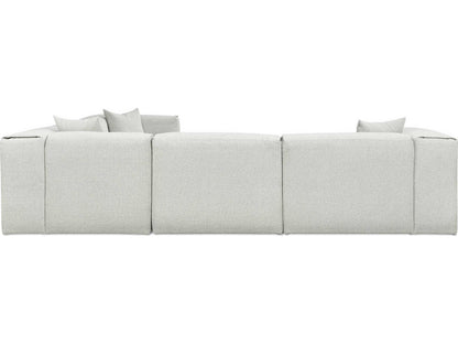 Nest 5-Piece Modular Boucle Fabric Sectional Sofa in Morris Fog
