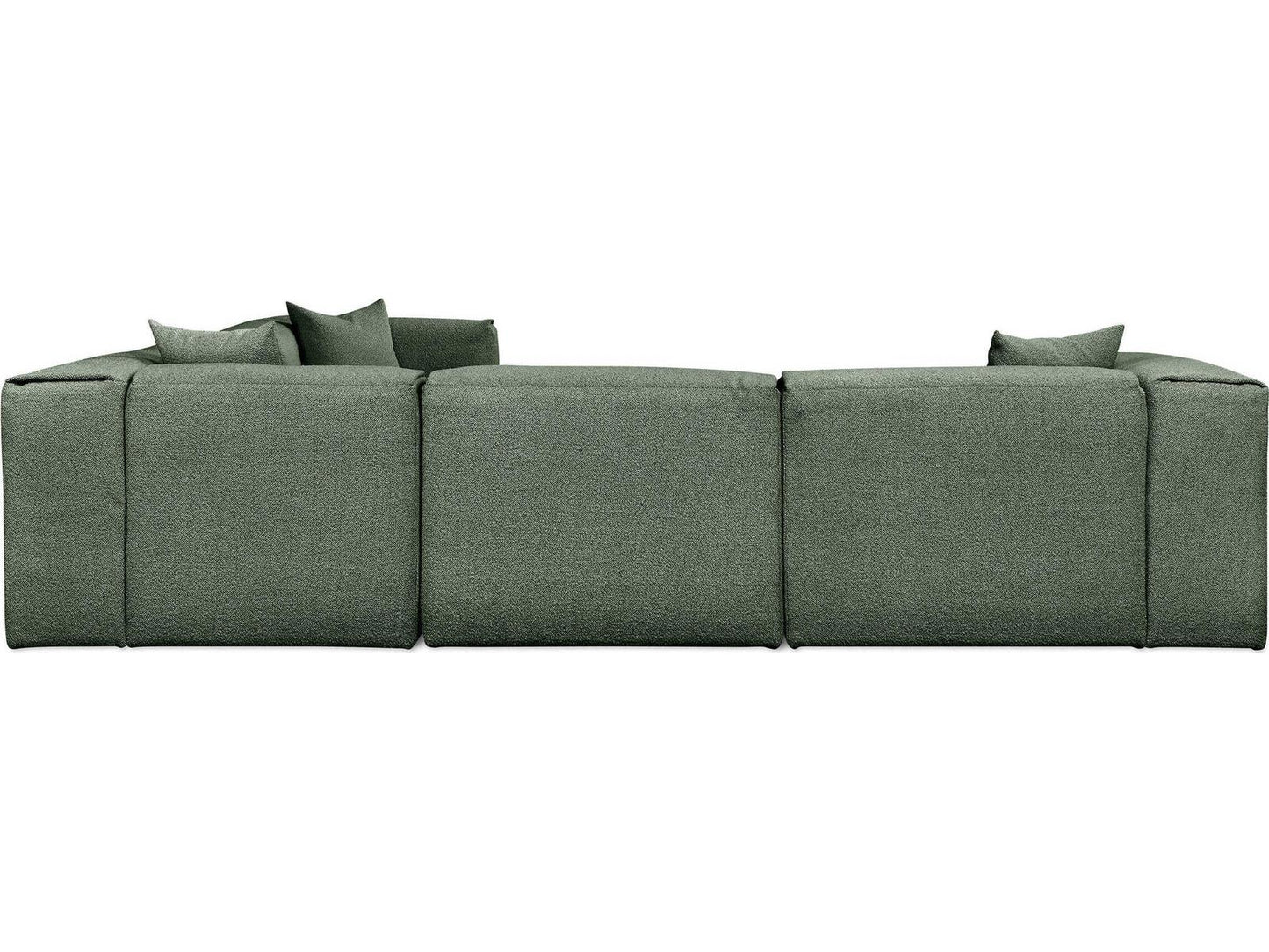 Nest 5-Piece Modular Boucle Sectional Sofa in Morris Pine Green