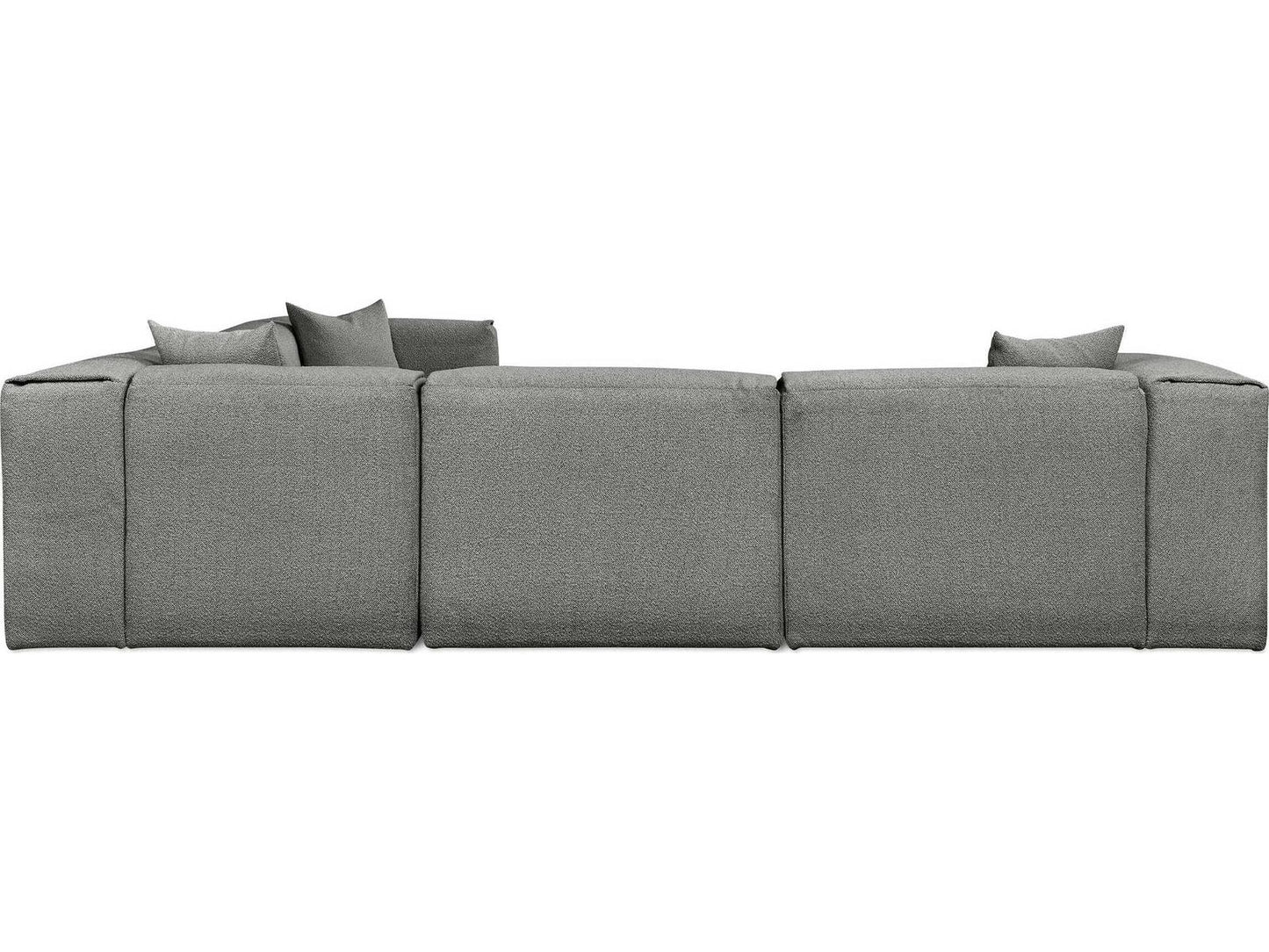 Nest 5-Piece Modular Upholstered Corner Sectional Sofa in Gray