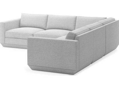 Podium 5-Piece Modular Sectional Sofa in Bayview Silver