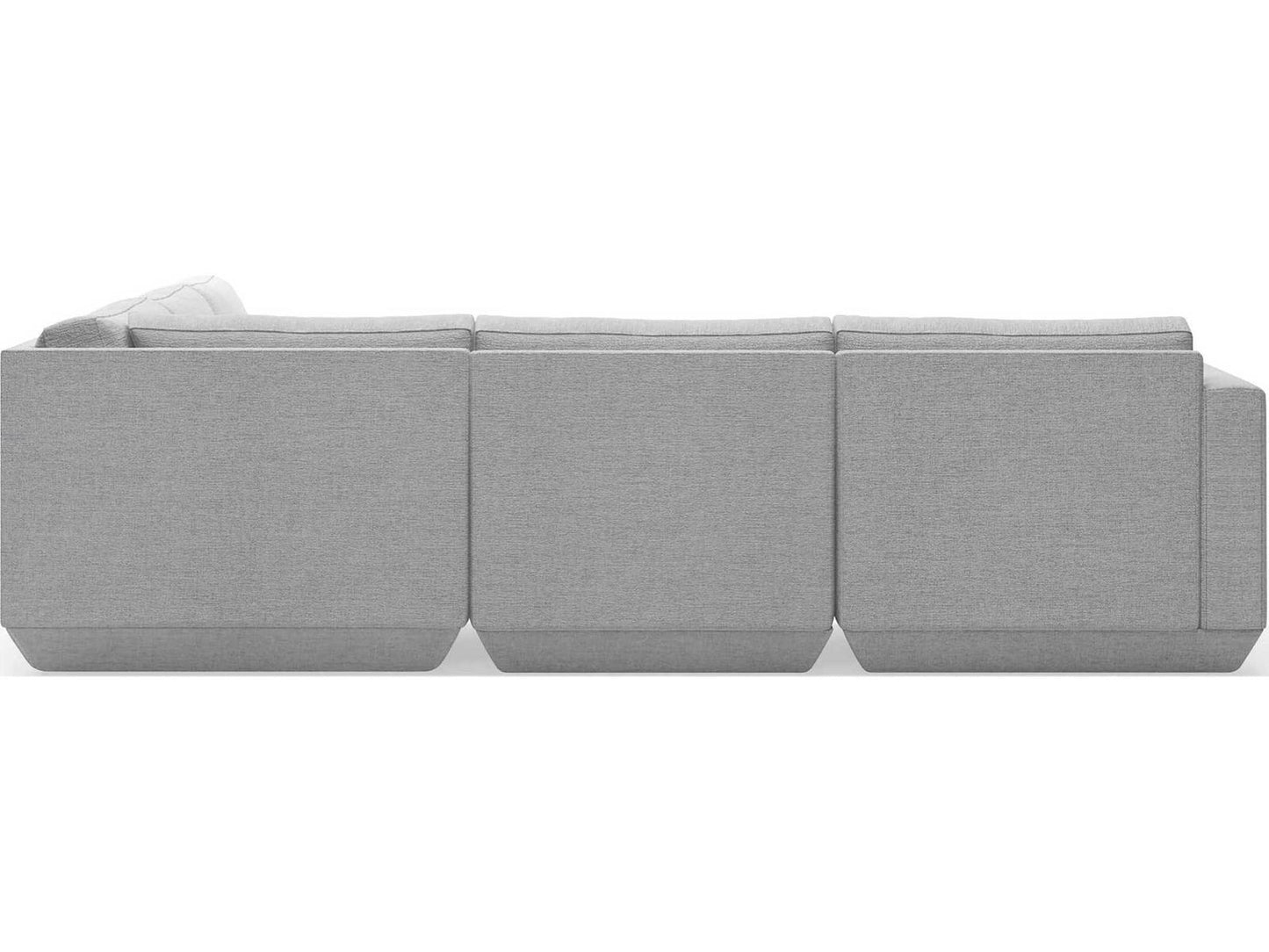 Podium 5-Piece Modular Sectional Sofa in Bayview Silver