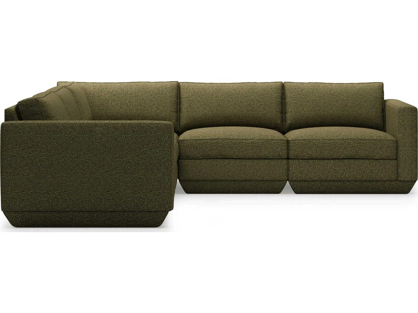 Podium 5-Seat Copenhagen Terra Green Modular Sectional Sofa